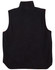 A reversible black safety vest with an orange interior, featuring 3M reflective tape and a logo.