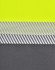 A close-up of a unisex Cooldry segmented safety polo featuring high-visibility yellow and grey striped fabric.