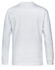 A white long-sleeve cotton crew neck t-shirt with a simple design and no visible logos.