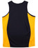A kid's singlet featuring a navy blue and yellow contrast mesh design. It has a simple back with no additional markings.