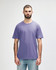 A midweight T-shirt in a soft lavender colour, featuring short sleeves and a round neckline. It has a logo.