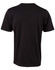 A black kid's cotton semi-fitted tee with short sleeves, featuring a plain back design.