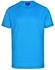 A short-sleeved, ultra-lightweight performance T-shirt in bright blue featuring a logo on the tag.