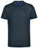 A navy blue men's short-sleeve performance t-shirt featuring a brand logo. Made from lightweight fabric.