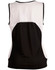 A sleeveless singlet in black and white with a breathable mesh design and a branded logo.