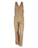 Men's cotton drill action back overall in khaki. Features multiple pockets and a branded logo.