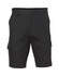 Men's heavy cotton pre-shrunk drill shorts in black, featuring cargo pockets and a branded label.