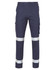 Long fit drill pants in navy blue with reflective 3M tapes and side pocket on leg. Features logo branding.