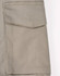 Unisex cotton stretch ripstop work shorts in a light beige colour featuring side pockets and a logo.