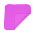 A pink cooling face cloth with a textured surface, neatly folded at one corner, featuring a logo.
