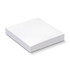 A white recycled sticky pad, measuring 70 x 75mm, containing 100 sheets, with a simple design.
