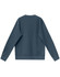 A unisex airlayered crew neck sweater in a dark blue colour, featuring long sleeves and a plain back design.