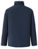 A unisex quilted waterproof jacket in navy blue, featuring a collar and a simple design, with a logo on the back.