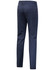 A pair of navy ladies' chino pants viewed from the back, featuring a slim fit and back pockets.