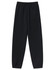 Unisex airlayered CVC sweatpants in black with an elastic waistband and a side pocket.