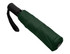 A green Como Fold-Up Umbrella, neatly folded with a black handle and strap. It features a logo on the surface.