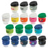 A collection of reusable coffee cups in various colours, featuring different lid styles and designs, including logos.