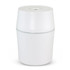Aroma diffuser in a sleek white design, featuring a simple cylindrical shape and a subtle logo on the surface.