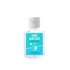 A clear, 30ml hand sanitiser bottle with a light blue label and a white lid, featuring a logo.