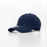 A navy cap with a curved brim and a logos. The cap has a classic design suitable for casual wear.