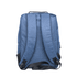 A blue Axis Backpack featuring padded shoulder straps and a sleek design, with a small side pocket.