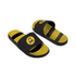 Black and yellow Bondi EVA slides with a branding logo on the upper strap.