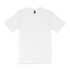 A plain white classic fit tee featuring short sleeves and a round neck, with a logo tag inside the collar.