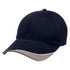 A navy blue cap with a tan underside and a logo on the front. The design features a classic baseball cap shape.
