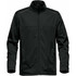 A men's lightweight softshell jacket in dark green with a high collar and two side pockets, featuring a logo.
