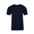 A navy blue men's cotton crew t-shirt with short sleeves and a simple design. It features a small logo.