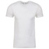 A plain white men's cotton crew t-shirt with short sleeves and a crew neck. It features a small logo.