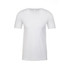 A white men's CVC crew t-shirt featuring short sleeves and a simple design, with a logo present.