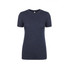 A women's tri-blend crew t-shirt in a dark navy colour with a classic crew neckline and short sleeves.