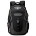 A black and grey Swissdigital Vector Backpack with several compartments and a logo on the front.