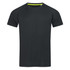 A dark green men's active t-shirt with a round neckline and contrasting trim. It features a logo on the chest area.