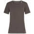 A women's crew neck t-shirt in olive green, featuring short sleeves and a casual fit. Includes a logo.