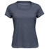 A women's crew neck tee in a dark navy colour, featuring short sleeves and a relaxed fit. The shirt has a brand logo.