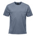Men's Dockyard Performance Short Sleeve Tee in a blue-grey colour with a chest pocket and a logo.