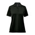 A women's polo shirt in dark green with a classic collar and short sleeves. Features a logo.