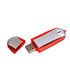 A red Galaxy Flash Drive with a removable silver cap, featuring a sleek design and a USB connector.