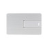 A small, silver alloy card-shaped flash drive with a sliding mechanism. It features a brushed metallic finish.