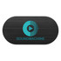 A sleek black promotional product with a circular logo featuring turquoise elements and the word "SOUNDMACHINE."
