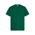 A green t-shirt featuring a crew neckline and short sleeves, with a logo on the label.