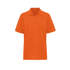 An orange polo shirt featuring a classic collar and a logo on the chest. Suitable for various occasions.