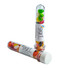 A test tube filled with colourful JELLY BELLY jelly beans in various shades, with a branded logo on the side.