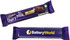 A Dairy Milk chocolate bar, wrapped in purple packaging, featuring milk chocolate. Includes a branding logo.