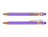 A purple stylus pen with rose gold accents and a clip, featuring a touch-sensitive tip.