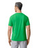 A green Gildan Performance adult t-shirt is displayed, showing the back view on a model. The shirt has a logo.