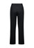A pair of black women's soft stretch pants, featuring a straight leg design and a simple back view.