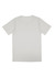 A plain grey short sleeve tee with a simple design and a logo on the back.